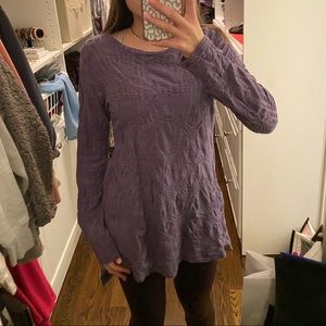 long sleeve purple top